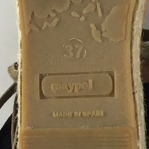 Anthropologie Maypol womens espadrille lace up sandals black size EU 37 US 7 - Picture 8 of 8